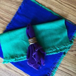 Vintage Bright Cloth Napkins Set of Six